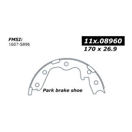 Centric Centric Premium Parking Brake Shoes, Centric Parts 111.08960 111.0896